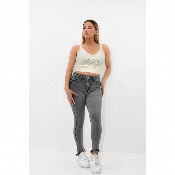 Crop top débardeur côtelée