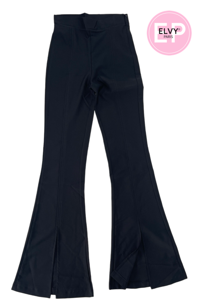 Pantalon pattes d'éléphant fendu aux chevilles 