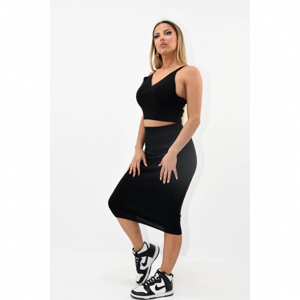 Ensemble jupe crayon + top débardeur 