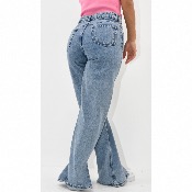 Jeans mom fendu aux bas
