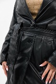 Trench en simili cuir noir