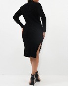 Robe pull fendu avec diamants