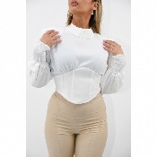 Blouse top bustier